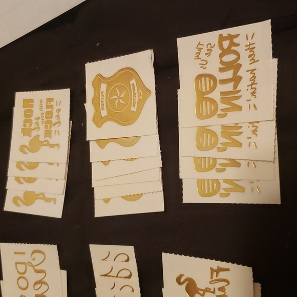 Batchlorette temporary tatoos gold 35 total - Picture 5 of 8